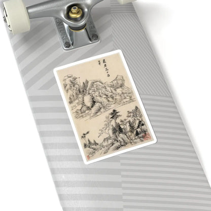 Dong Qichang - Landscapes after old masters - dated 1630 v1 - STICKER Vinyl Kiss-Cut Decal