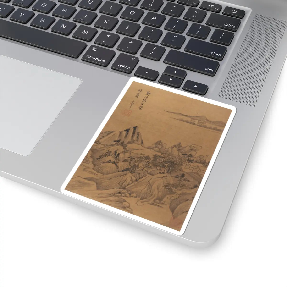 Dong Qichang - Landscapes and poems - early 17th century v11 - STICKER Vinyl Kiss-Cut Decal