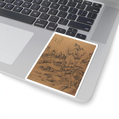 Dong Qichang - Landscapes and poems - early 17th century v13 - STICKER Vinyl Kiss-Cut Decal
