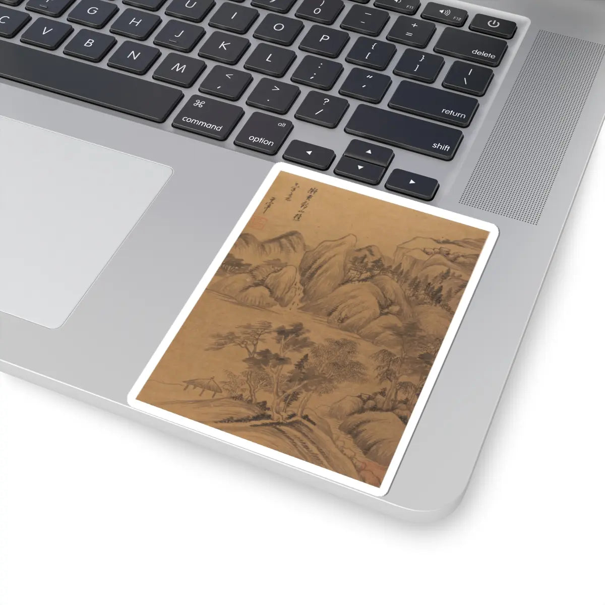 Dong Qichang - Landscapes and poems - early 17th century v3 - STICKER Vinyl Kiss-Cut Decal