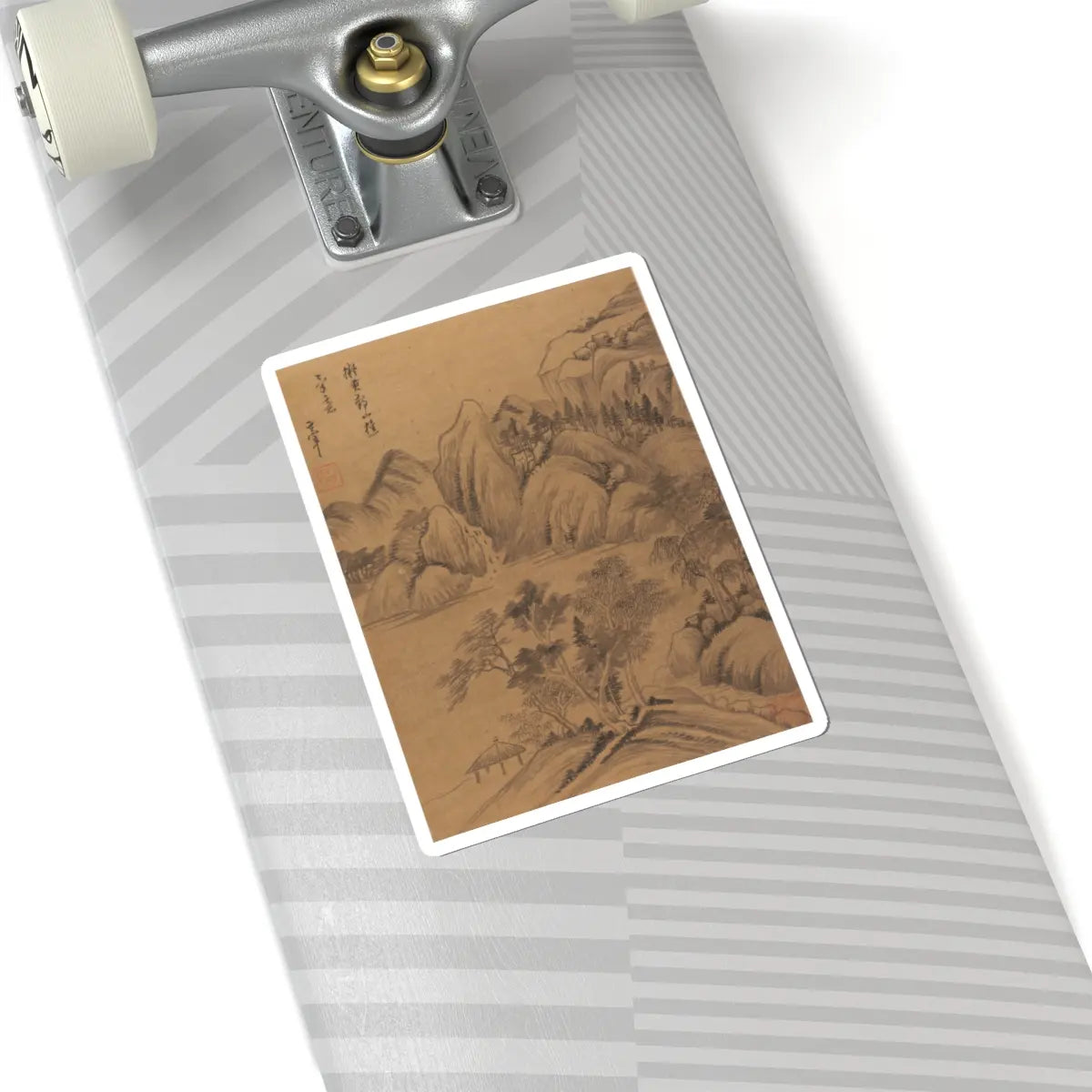 Dong Qichang - Landscapes and poems - early 17th century v3 - STICKER Vinyl Kiss-Cut Decal