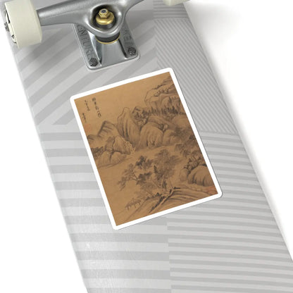 Dong Qichang - Landscapes and poems - early 17th century v3 - STICKER Vinyl Kiss-Cut Decal