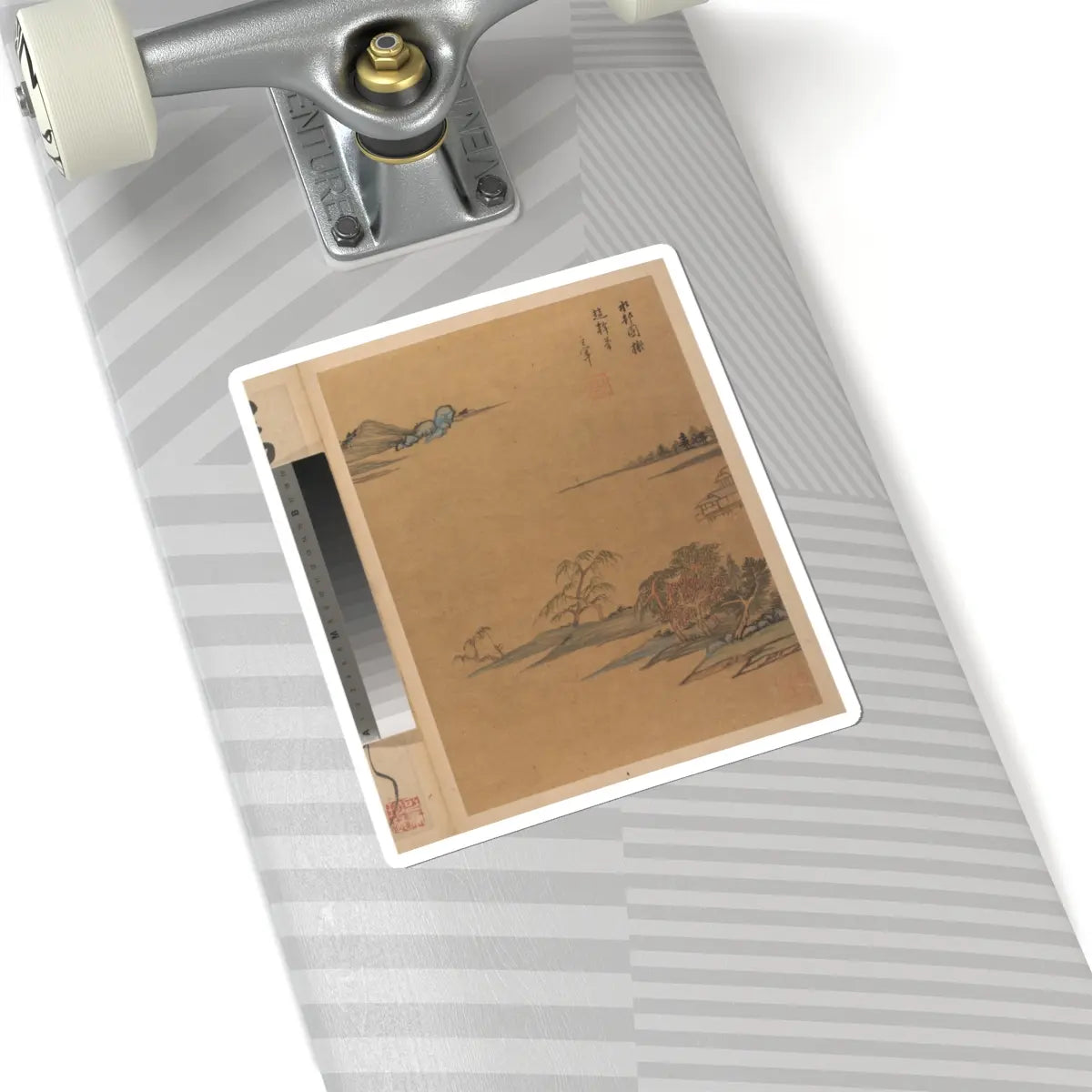Dong Qichang - Landscapes and poems - early 17th century v5 - STICKER Vinyl Kiss-Cut Decal
