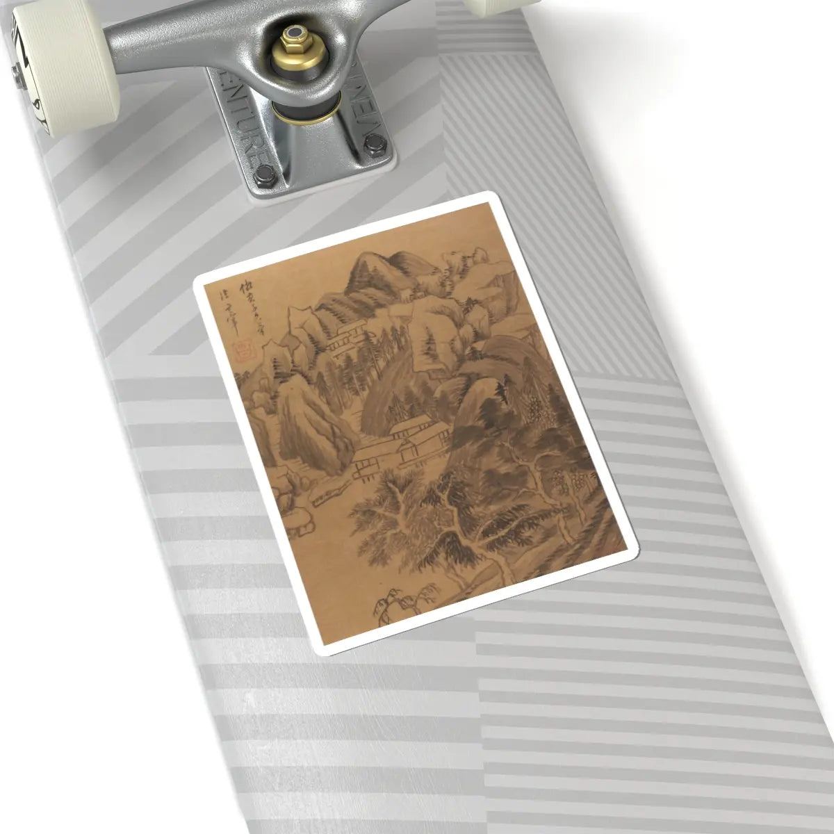 Dong Qichang - Landscapes and poems - early 17th century v7 - STICKER Vinyl Kiss-Cut Decal