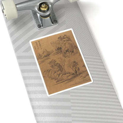 Dong Qichang - Landscapes and poems - early 17th century v9 - STICKER Vinyl Kiss-Cut Decal
