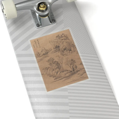 Dong Qichang - Landscapes and poems - early 17th century v9 - STICKER Vinyl Kiss-Cut Decal