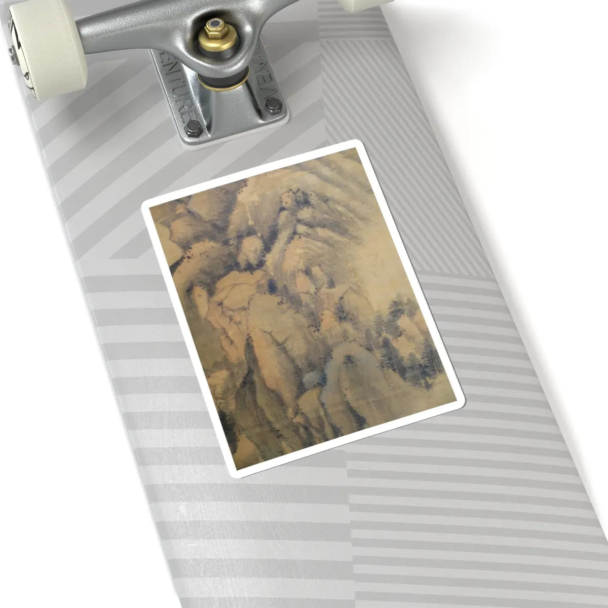 Dong Qichang - Spring Mountains over Warm Greenery - dated 1630 v10 - STICKER Vinyl Kiss-Cut Decal