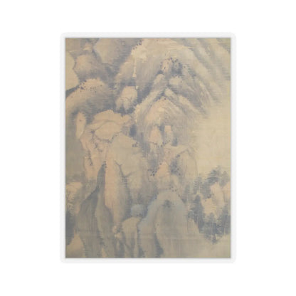 Dong Qichang - Spring Mountains over Warm Greenery - dated 1630 v10 - STICKER Vinyl Kiss-Cut Decal