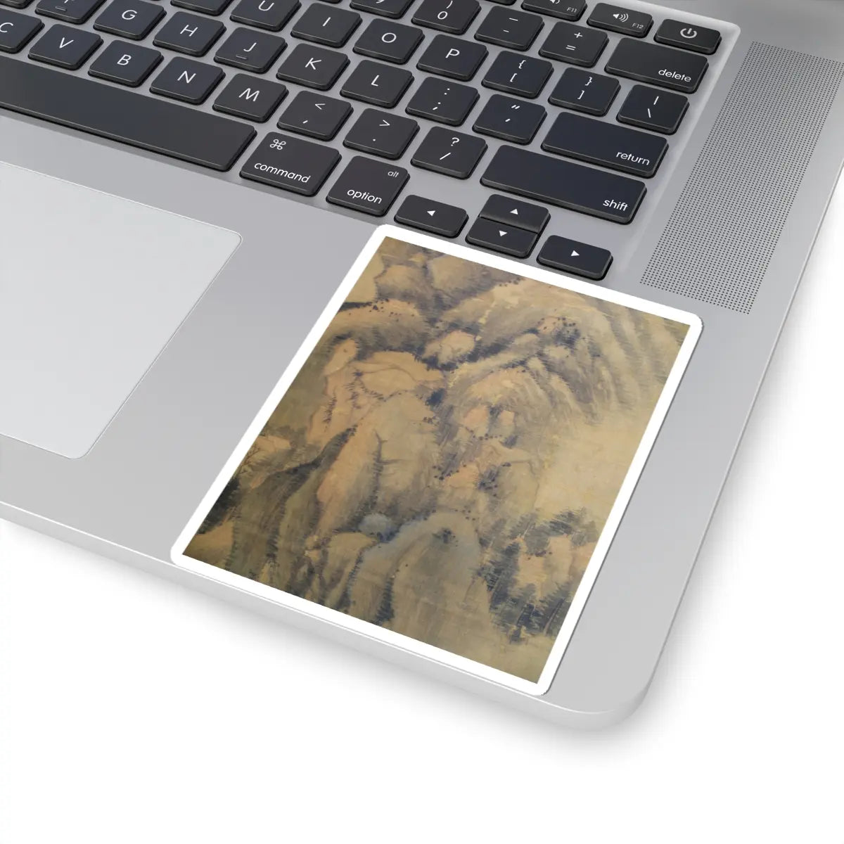 Dong Qichang - Spring Mountains over Warm Greenery - dated 1630 v10 - STICKER Vinyl Kiss-Cut Decal