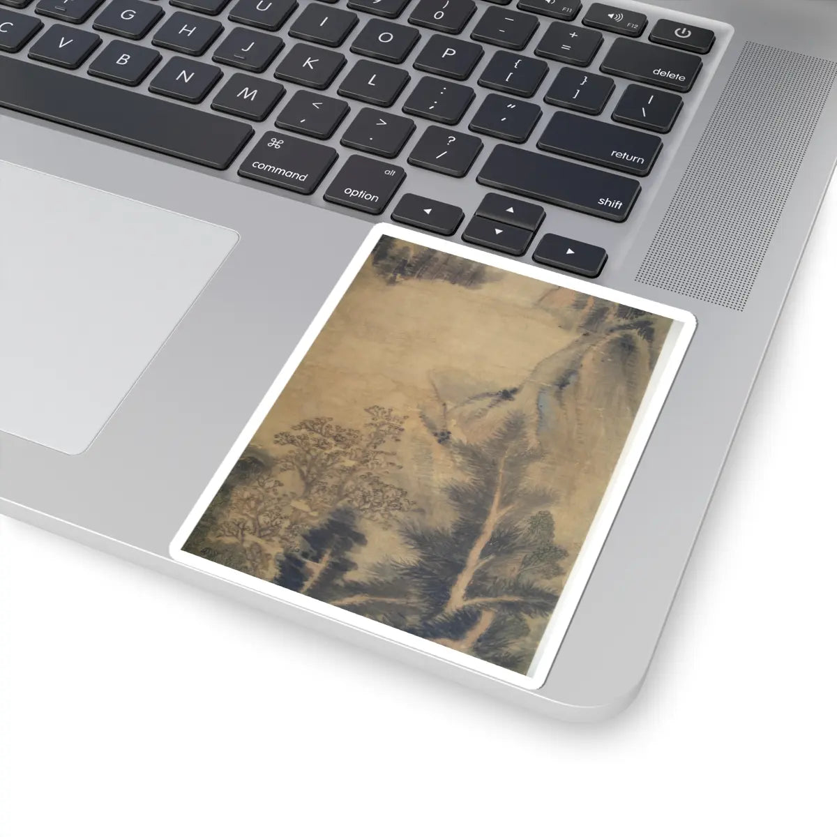 Dong Qichang - Spring Mountains over Warm Greenery - dated 1630 v12 - STICKER Vinyl Kiss-Cut Decal