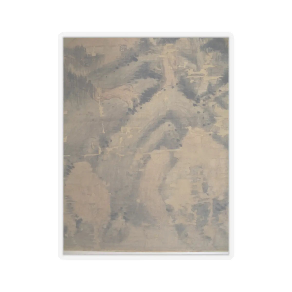 Dong Qichang - Spring Mountains over Warm Greenery - dated 1630 v19 - STICKER Vinyl Kiss-Cut Decal