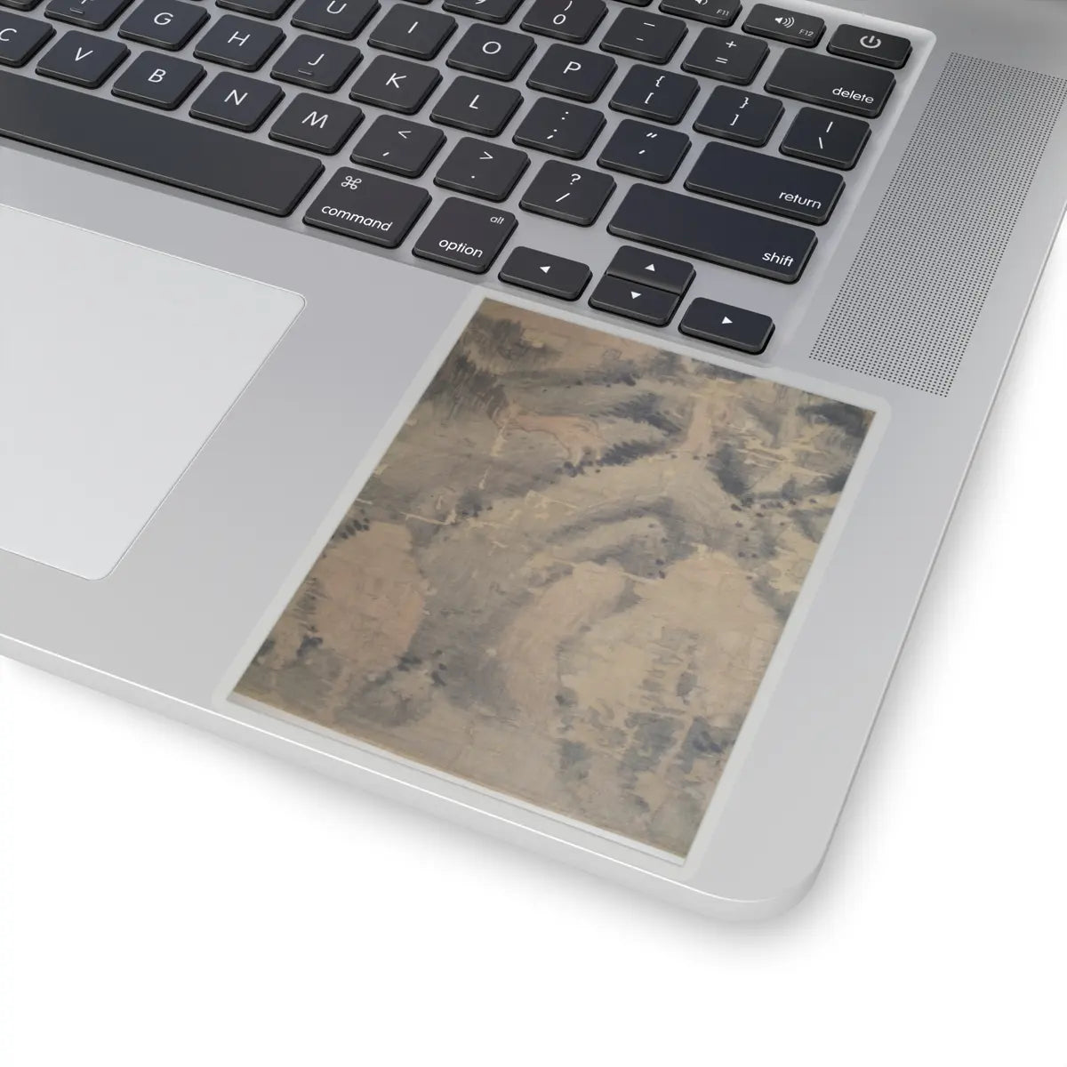 Dong Qichang - Spring Mountains over Warm Greenery - dated 1630 v19 - STICKER Vinyl Kiss-Cut Decal