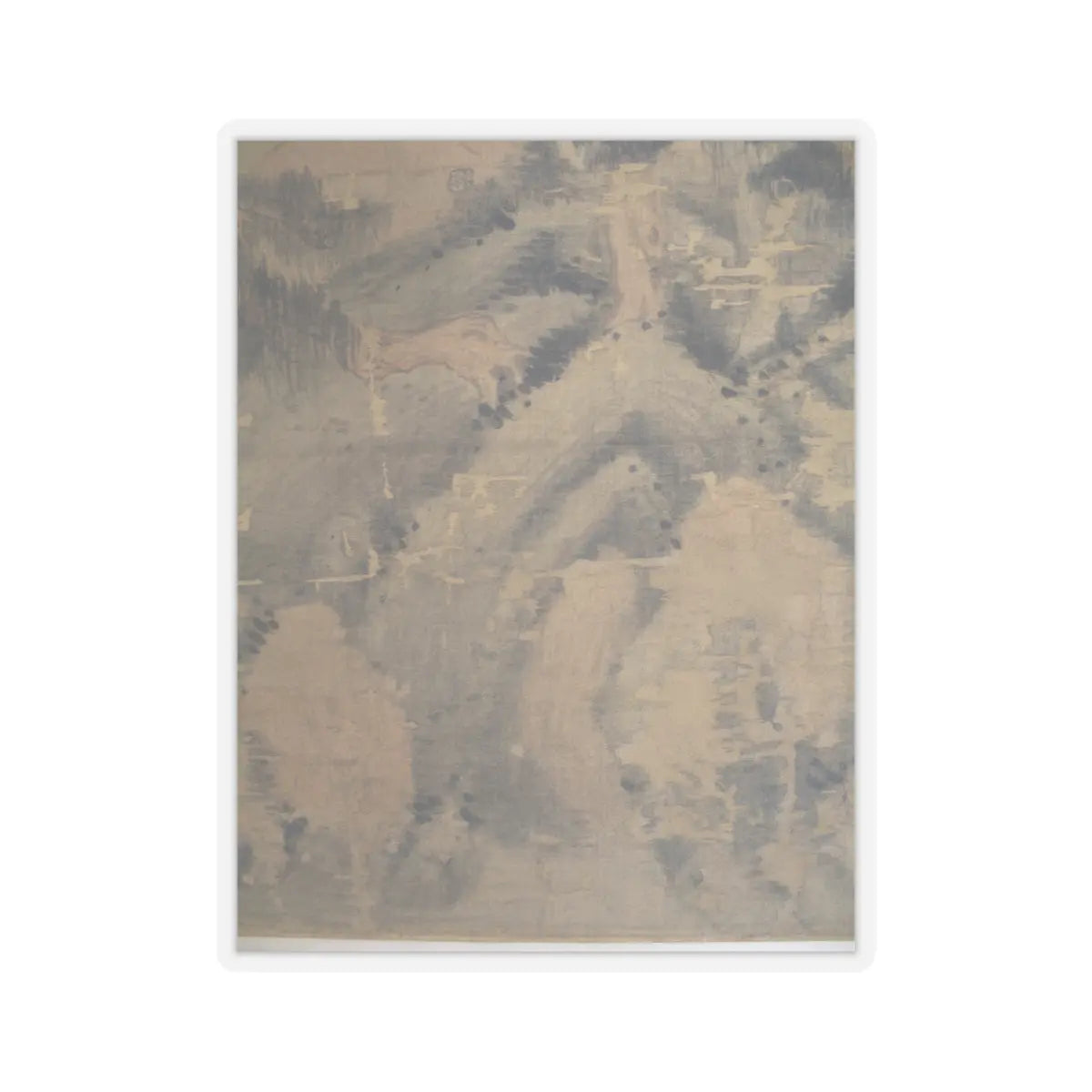 Dong Qichang - Spring Mountains over Warm Greenery - dated 1630 v19 - STICKER Vinyl Kiss-Cut Decal