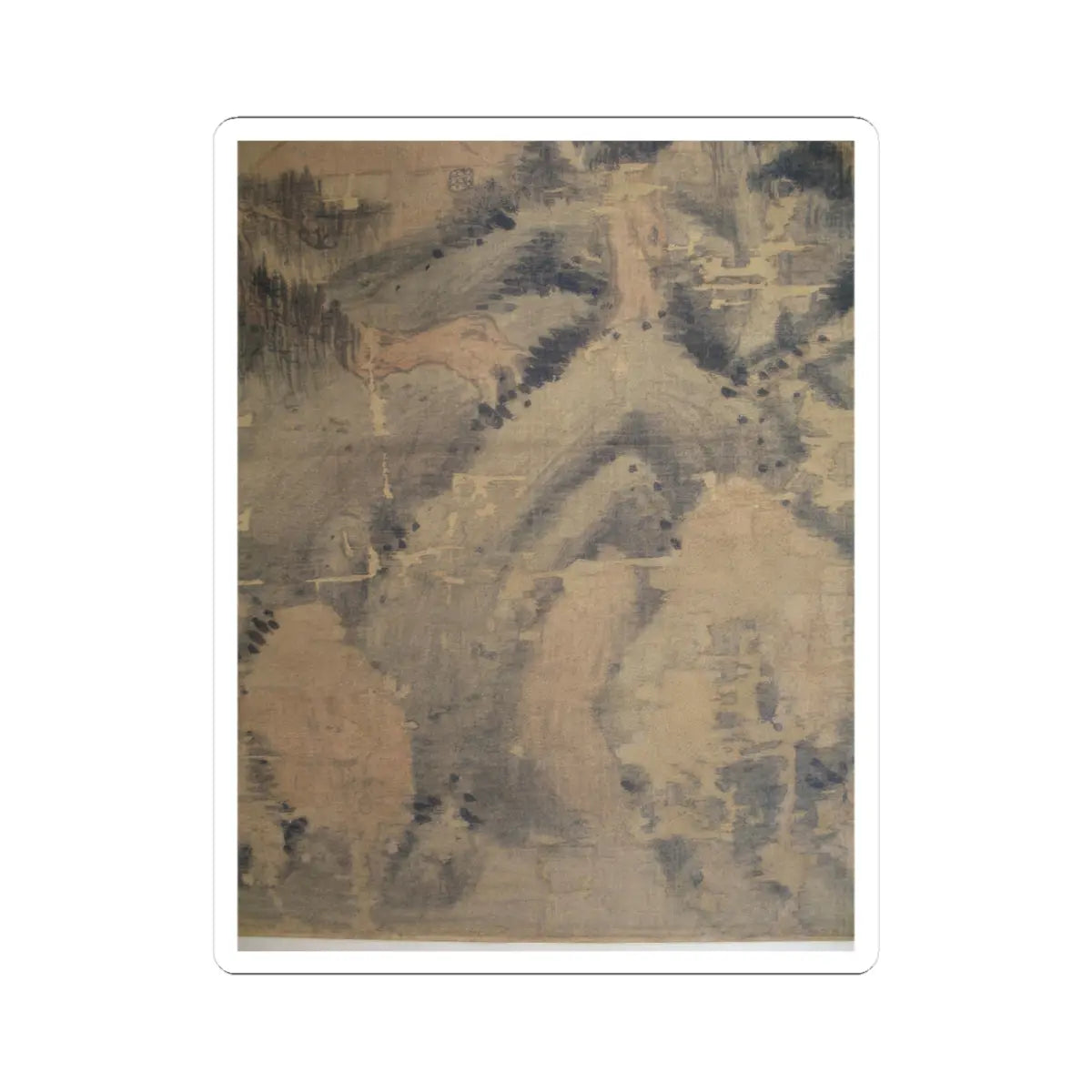 Dong Qichang - Spring Mountains over Warm Greenery - dated 1630 v19 - STICKER Vinyl Kiss-Cut Decal