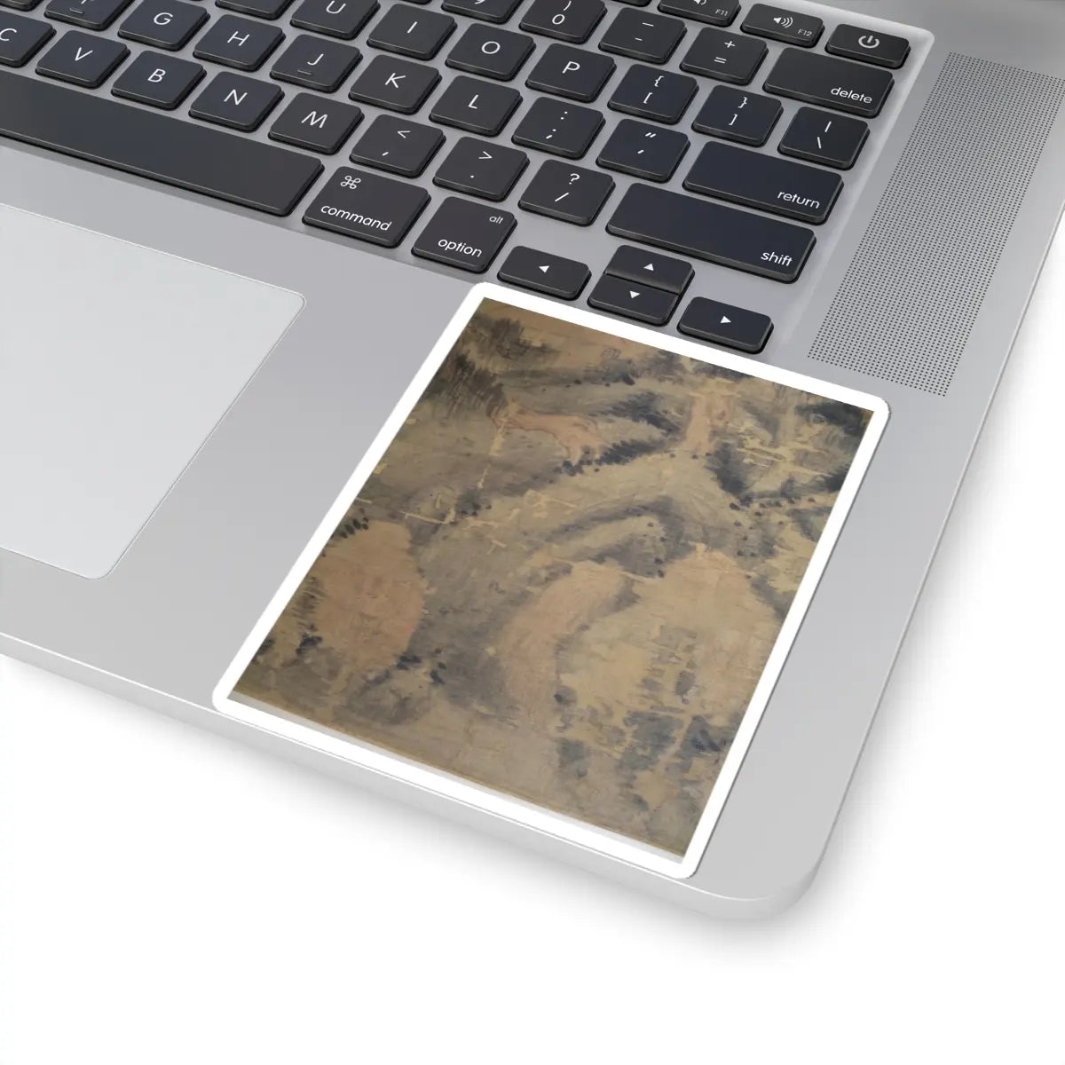 Dong Qichang - Spring Mountains over Warm Greenery - dated 1630 v19 - STICKER Vinyl Kiss-Cut Decal