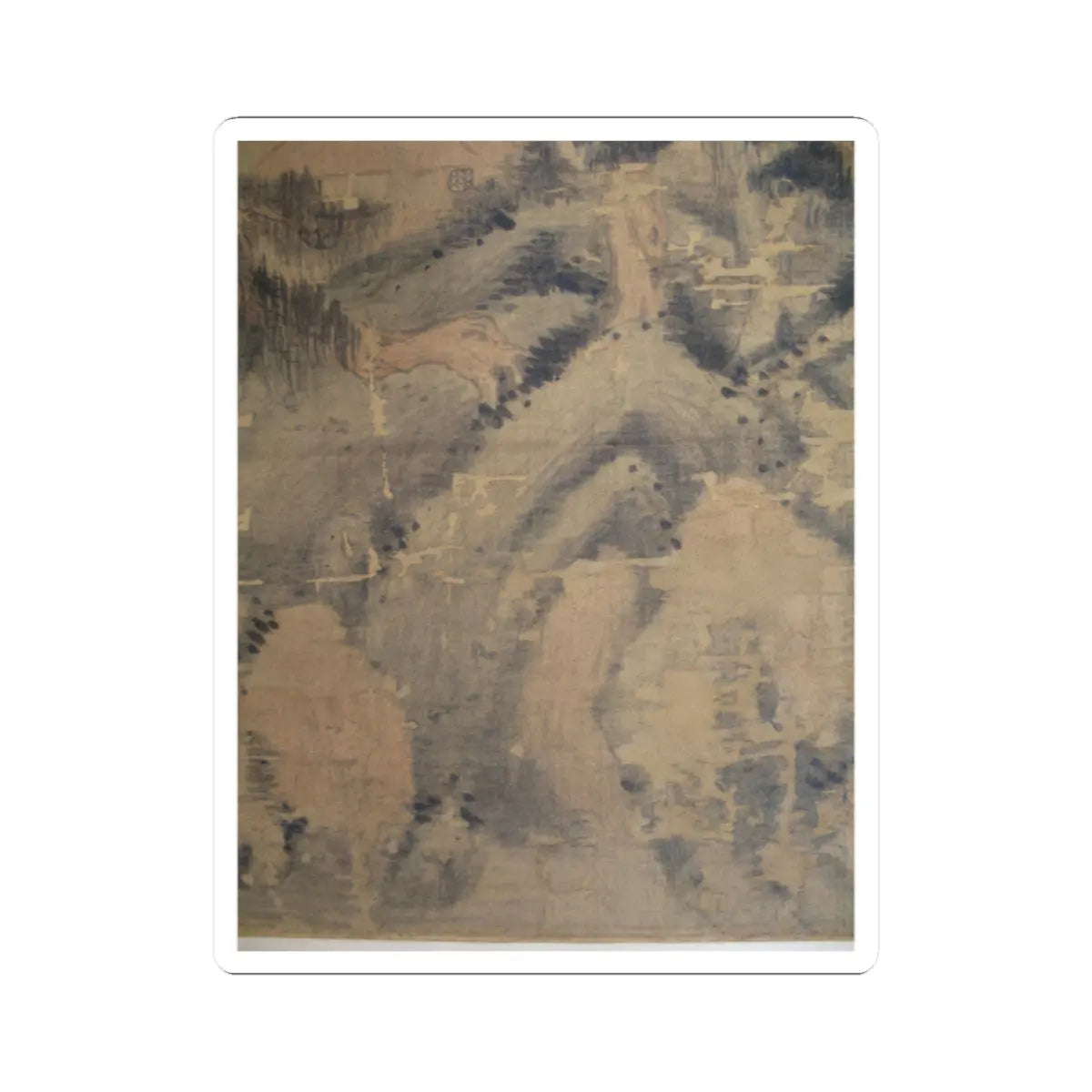 Dong Qichang - Spring Mountains over Warm Greenery - dated 1630 v19 - STICKER Vinyl Kiss-Cut Decal