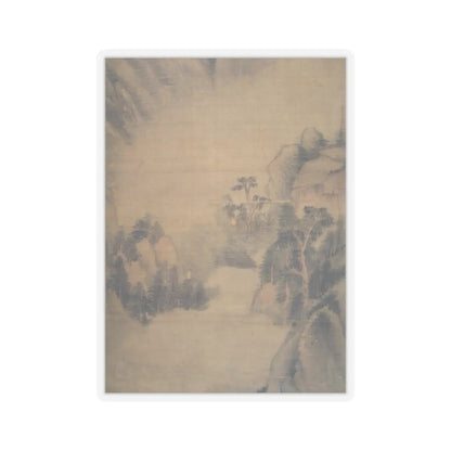 Dong Qichang - Spring Mountains over Warm Greenery - dated 1630 v9 - STICKER Vinyl Kiss-Cut Decal
