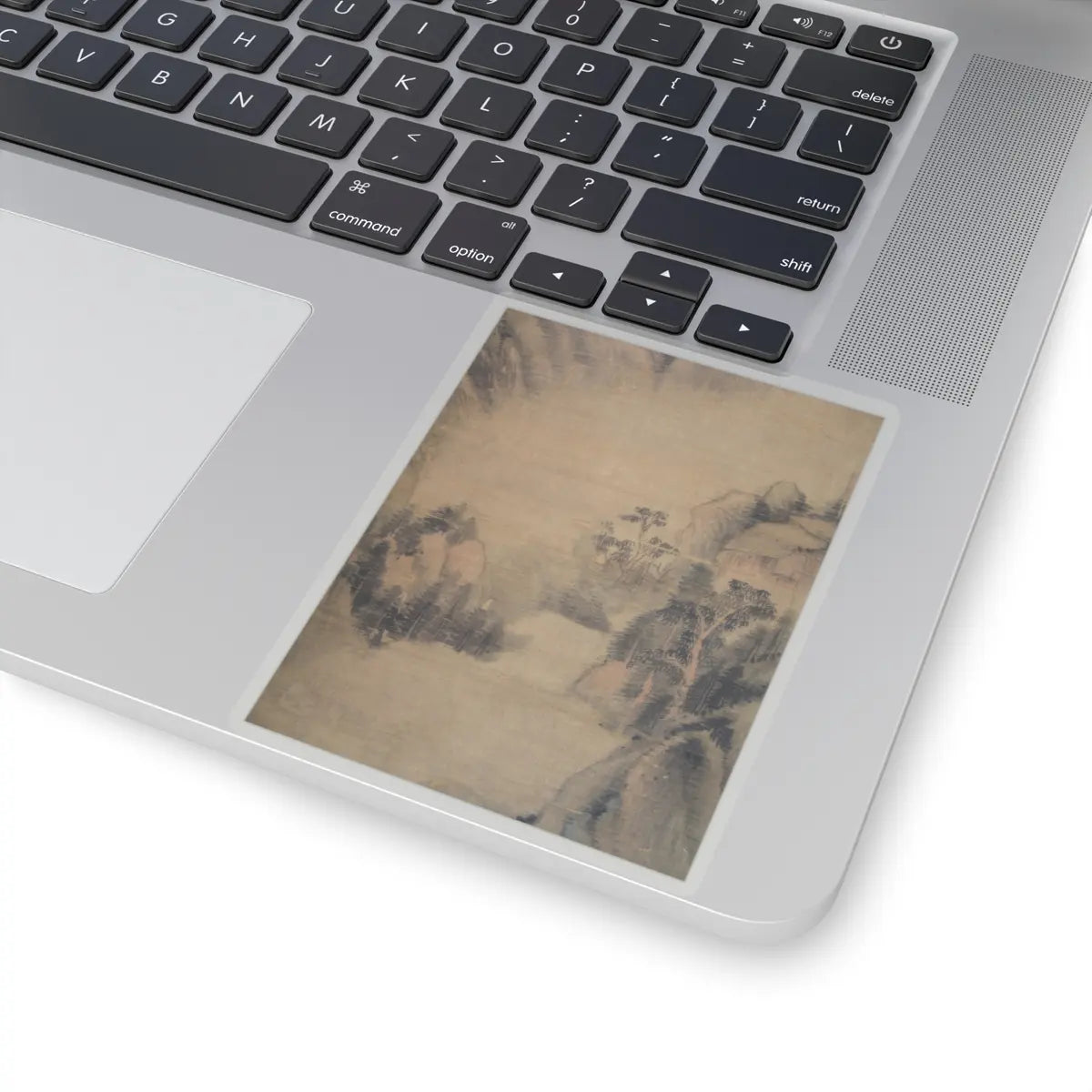 Dong Qichang - Spring Mountains over Warm Greenery - dated 1630 v9 - STICKER Vinyl Kiss-Cut Decal