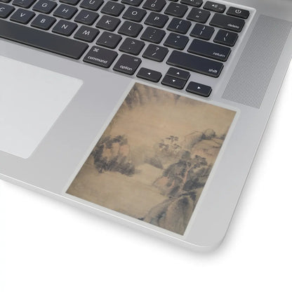 Dong Qichang - Spring Mountains over Warm Greenery - dated 1630 v9 - STICKER Vinyl Kiss-Cut Decal