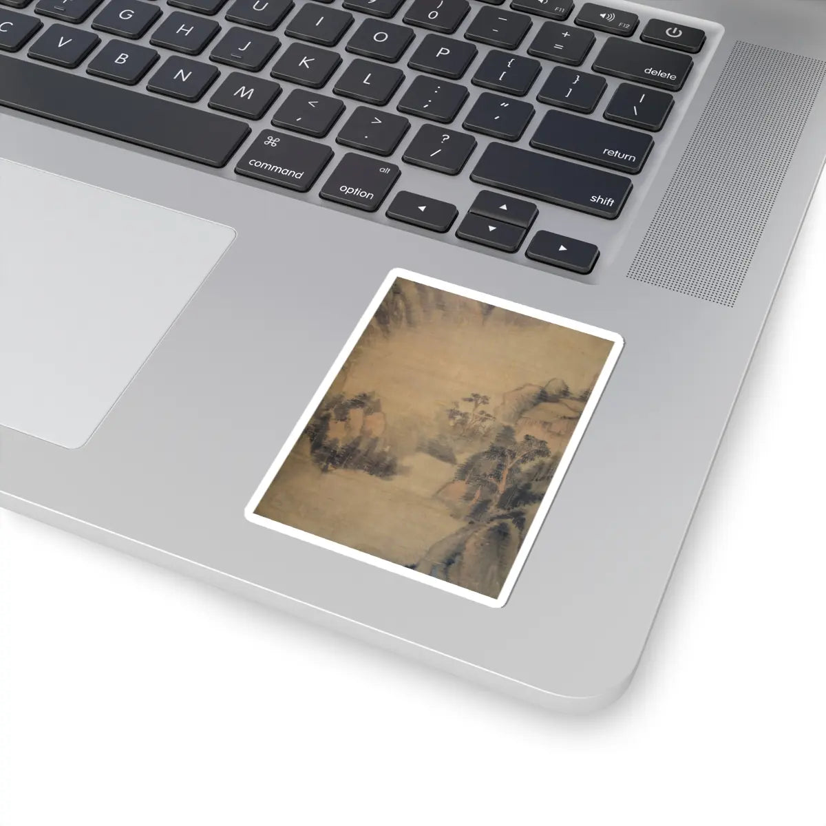 Dong Qichang - Spring Mountains over Warm Greenery - dated 1630 v9 - STICKER Vinyl Kiss-Cut Decal