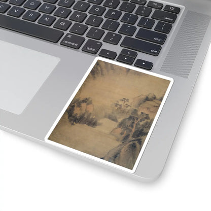 Dong Qichang - Spring Mountains over Warm Greenery - dated 1630 v9 - STICKER Vinyl Kiss-Cut Decal
