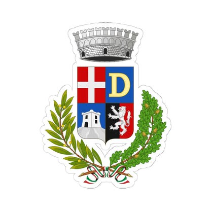 Donnas-Stemma2 (Italy) (Coat of Arms) STICKER Vinyl Kiss-Cut Decal 6 Inch White - The Sticker Space