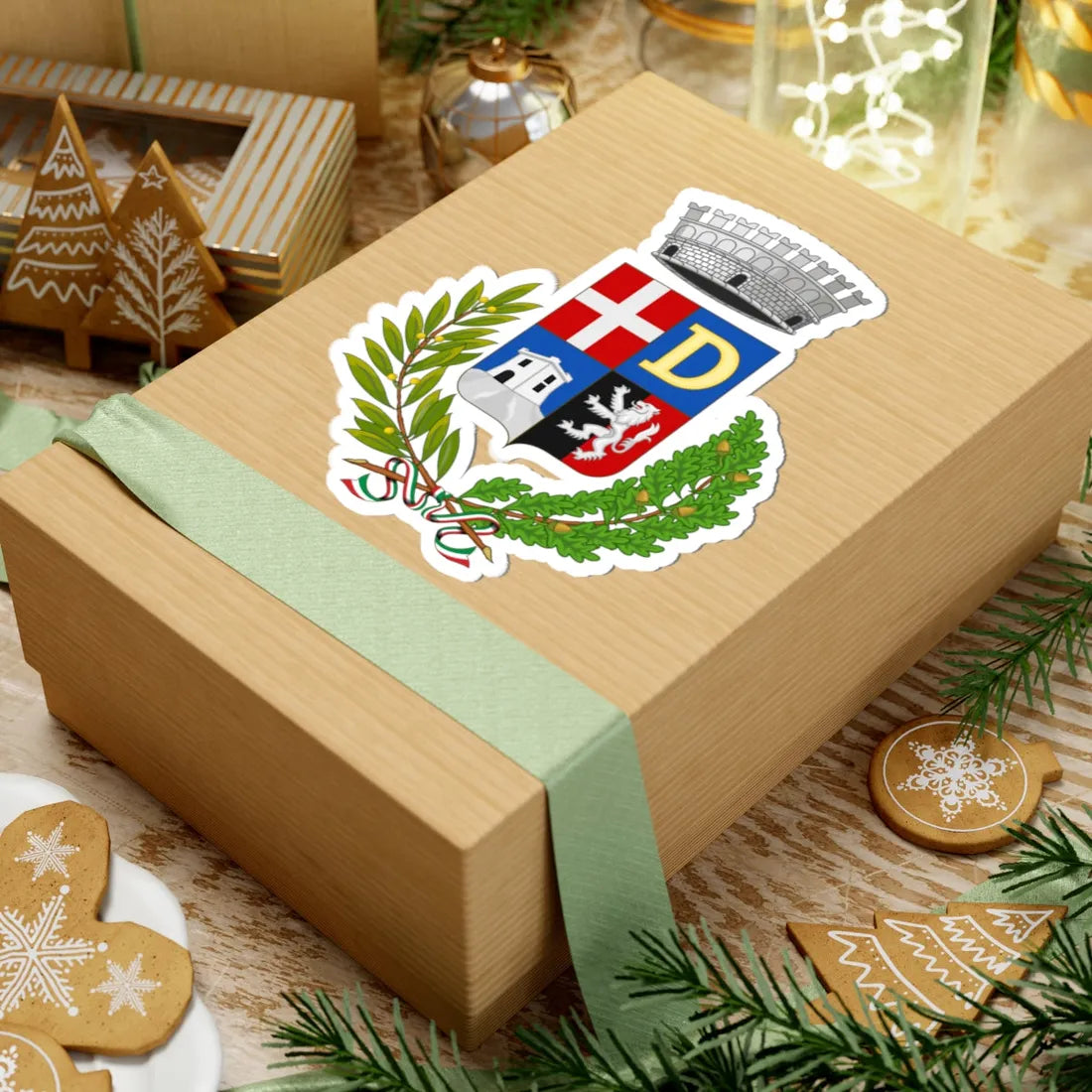 Donnas-Stemma2 (Italy) (Coat of Arms) STICKER Vinyl Kiss-Cut Decal - The Sticker Space