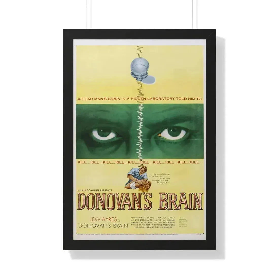 DONOVAN'S BRAIN 1953 - Framed Movie Poster 20" x 30" Black - The Sticker Space