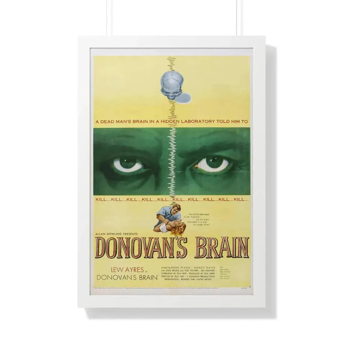 DONOVAN'S BRAIN 1953 - Framed Movie Poster 20" x 30" White - The Sticker Space
