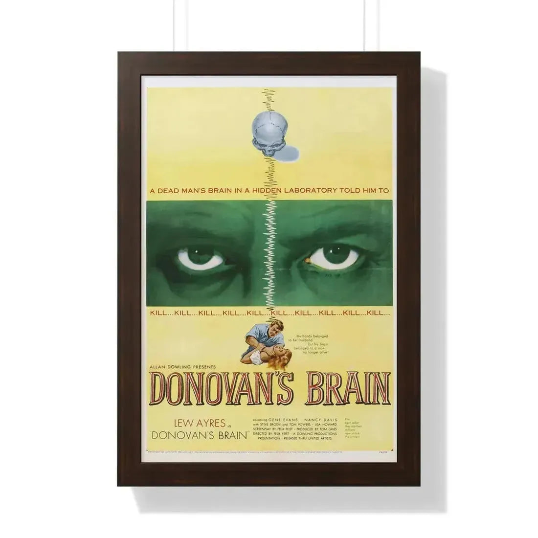 DONOVAN'S BRAIN 1953 - Framed Movie Poster - The Sticker Space