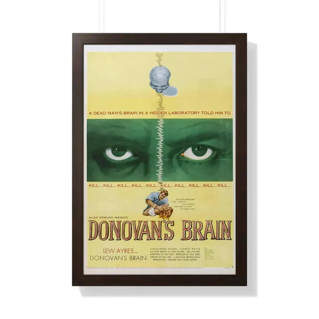 DONOVAN'S BRAIN 1953 - Framed Movie Poster - The Sticker Space