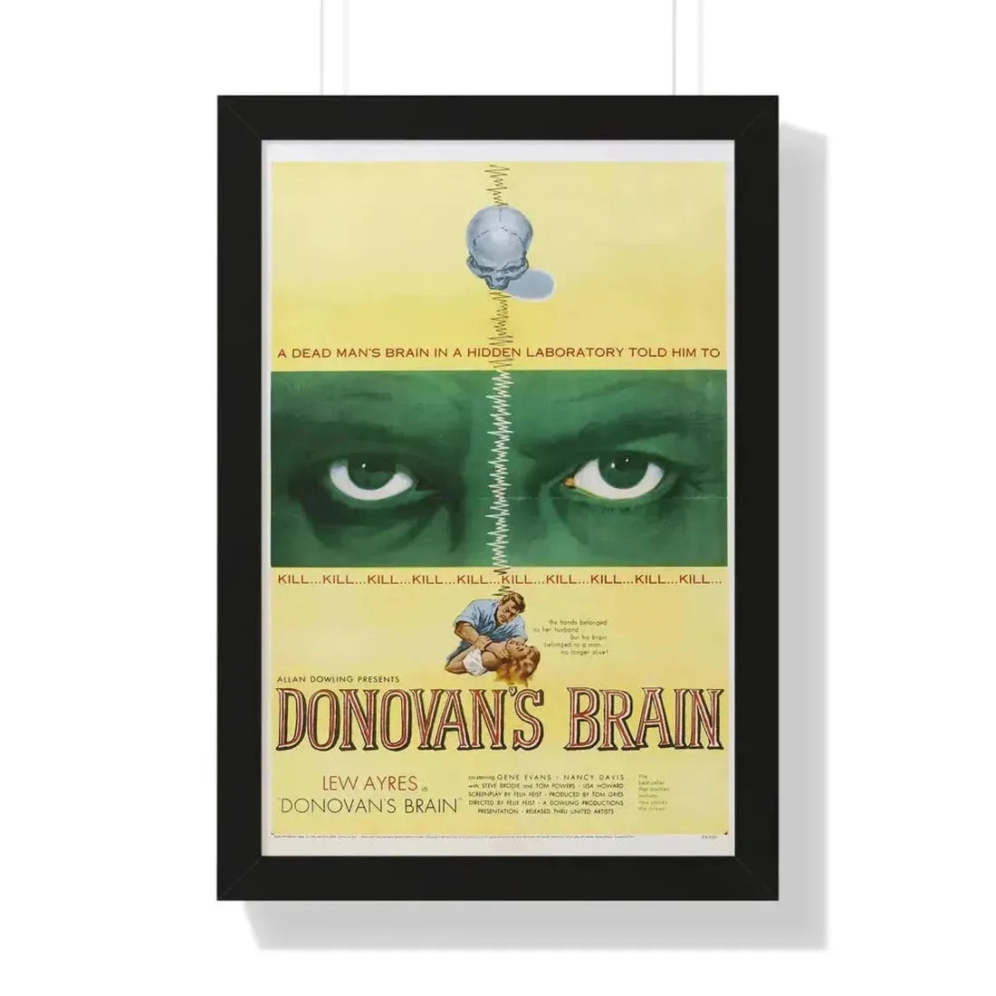 DONOVAN'S BRAIN 1953 - Framed Movie Poster - The Sticker Space