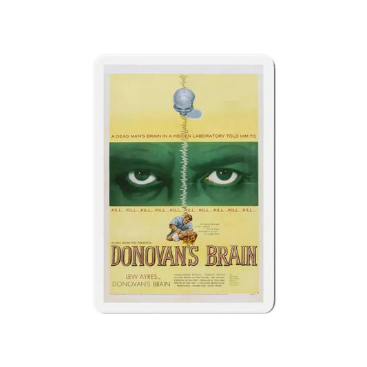 DONOVAN'S BRAIN 1953 Movie Poster - Refrigerator Magnet 6 Inch - The Sticker Space