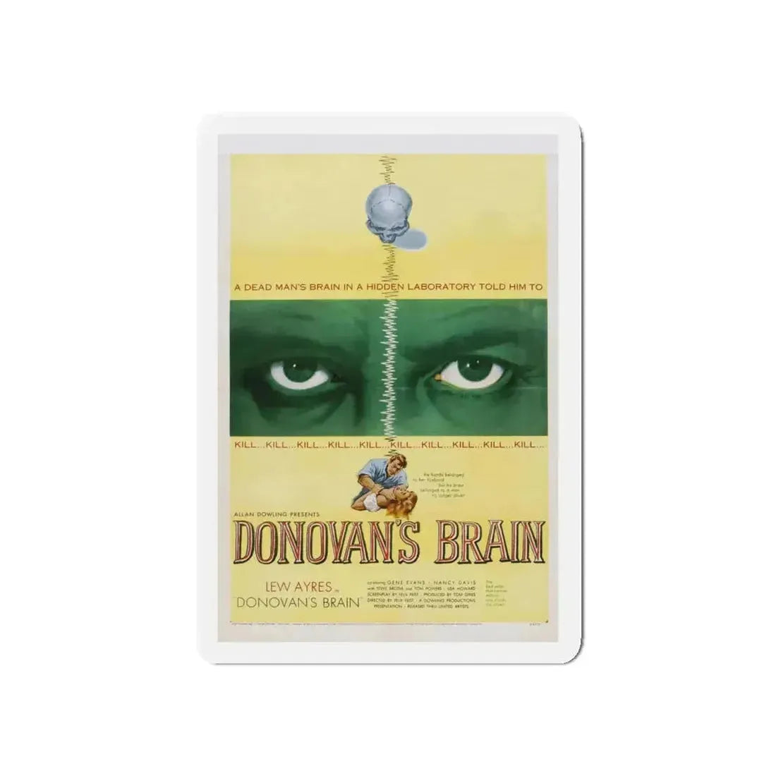 DONOVAN'S BRAIN 1953 Movie Poster - Refrigerator Magnet - The Sticker Space