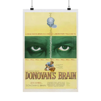 DONOVAN'S BRAIN 1953 - Paper Movie Poster 12″ x 18″ Matte - The Sticker Space