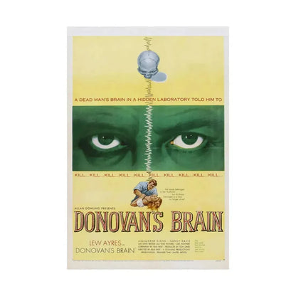 DONOVAN'S BRAIN 1953 - Paper Movie Poster - The Sticker Space