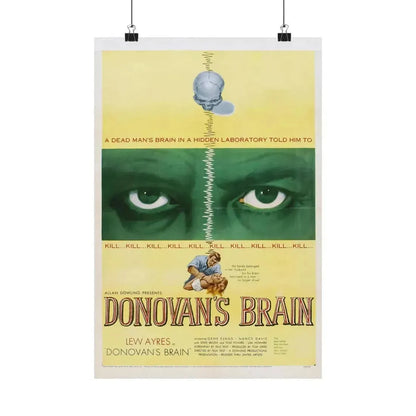 DONOVAN'S BRAIN 1953 - Paper Movie Poster - The Sticker Space