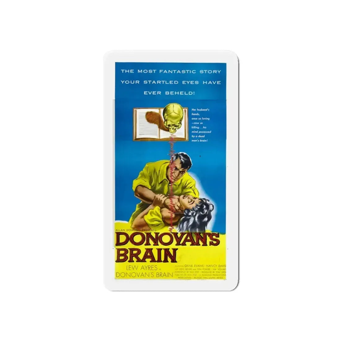 DONOVAN'S BRAIN (2) 1953 Movie Poster - Refrigerator Magnet 6 Inch - The Sticker Space