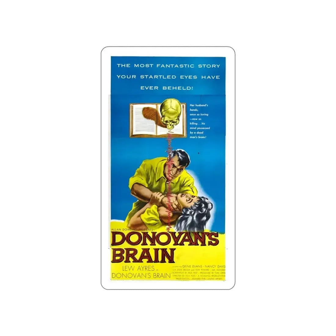DONOVAN'S BRAIN (2) 1953 Movie Poster STICKER Vinyl Die-Cut Decal - The Sticker Space