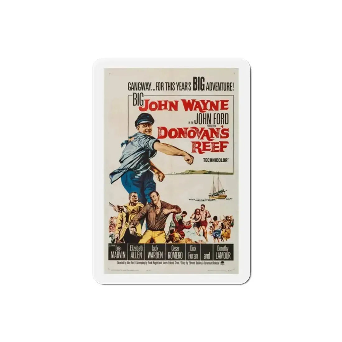 Donovan's Reef 1963 Movie Poster Refrigerator Magnet - The Sticker Space