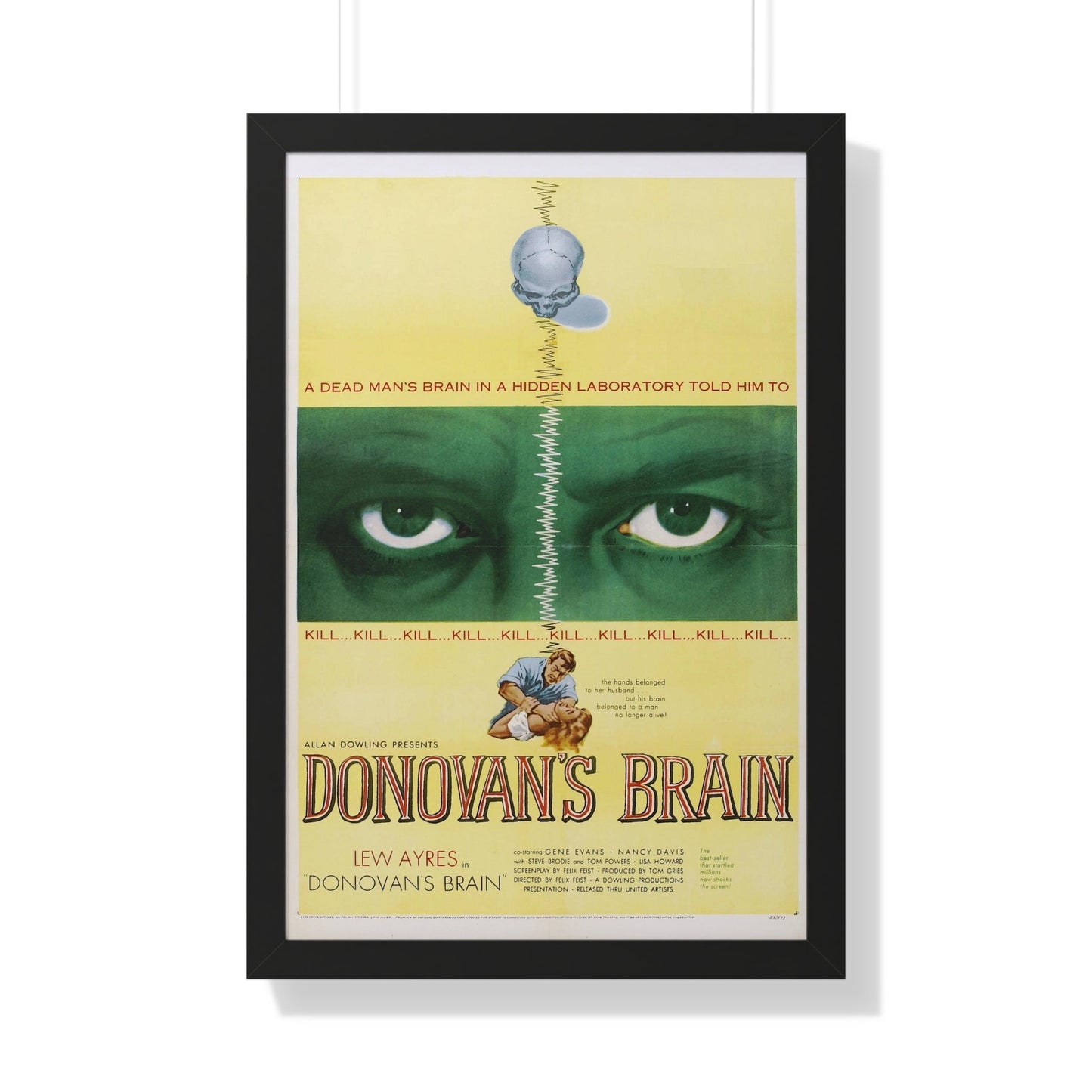 DONOVAN'S BRAIN 1953 - Framed Movie Poster-20" x 30"-The Sticker Space