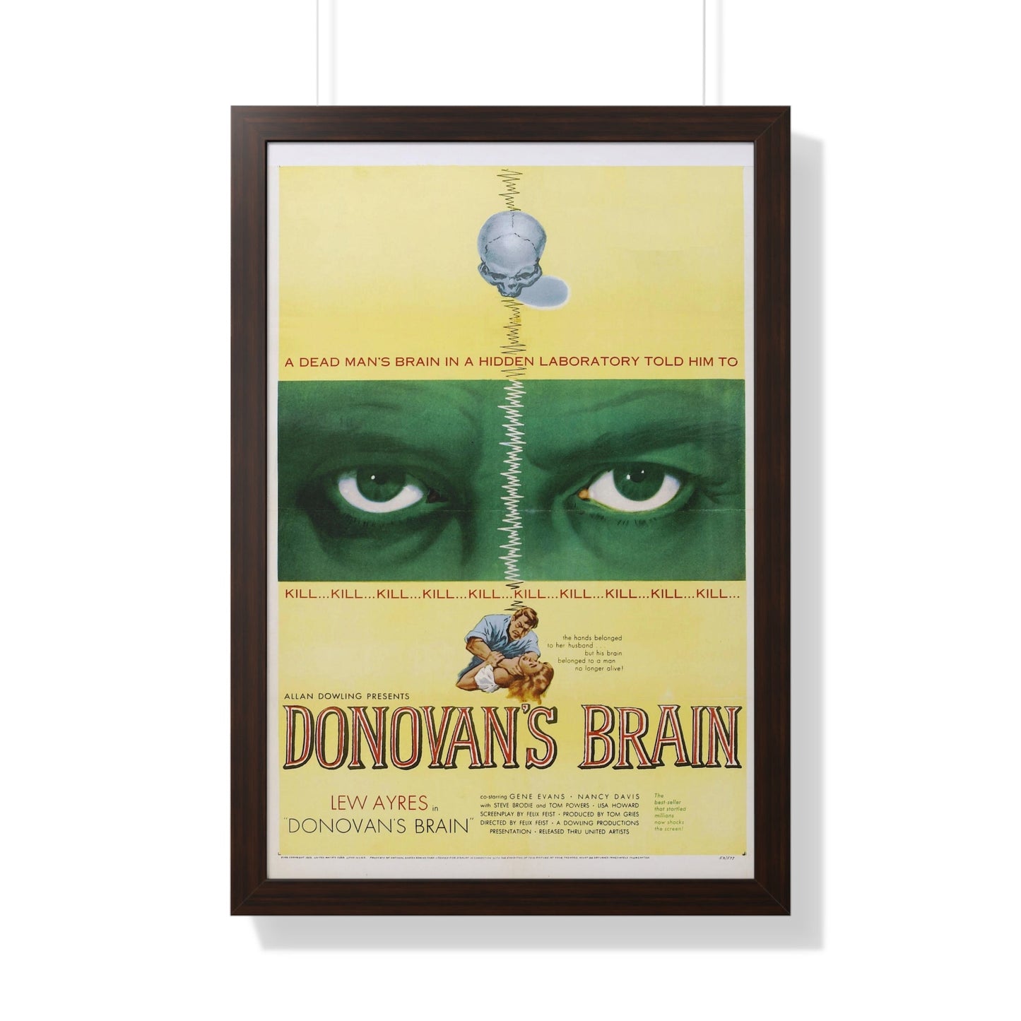 DONOVAN'S BRAIN 1953 - Framed Movie Poster-20" x 30"-The Sticker Space