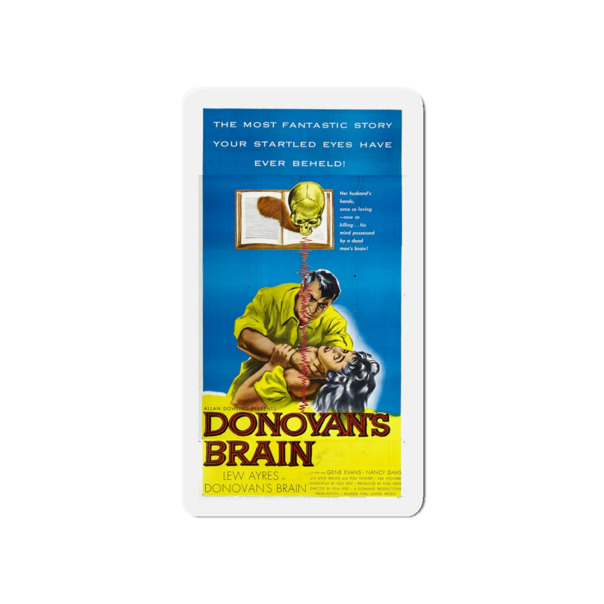 DONOVAN'S BRAIN (2) 1953 Movie Poster - Die-Cut Magnet-5" x 5"-The Sticker Space