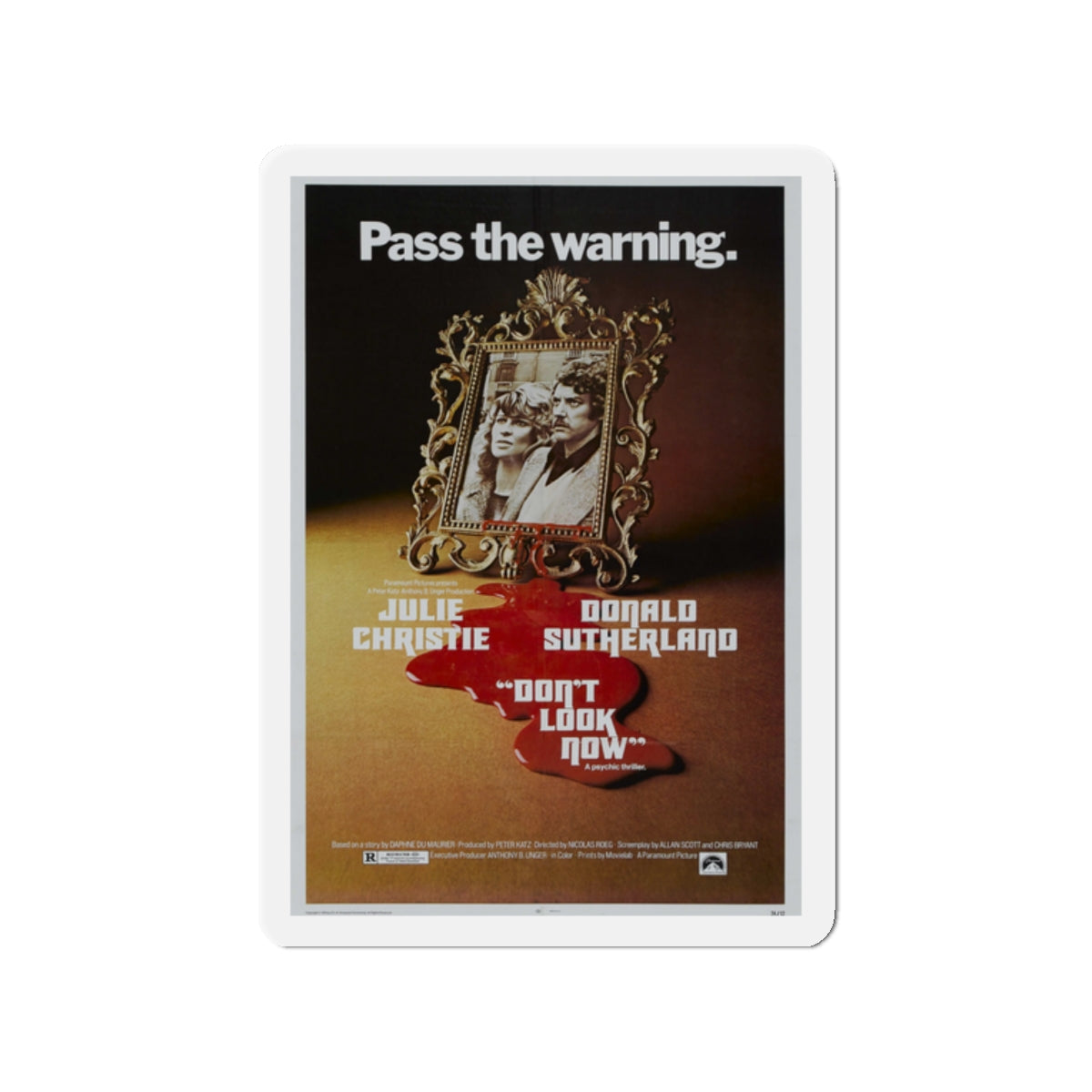 DON'T LOOK NOW 1973 Movie Poster - Die-Cut Magnet-2" x 2"-The Sticker Space