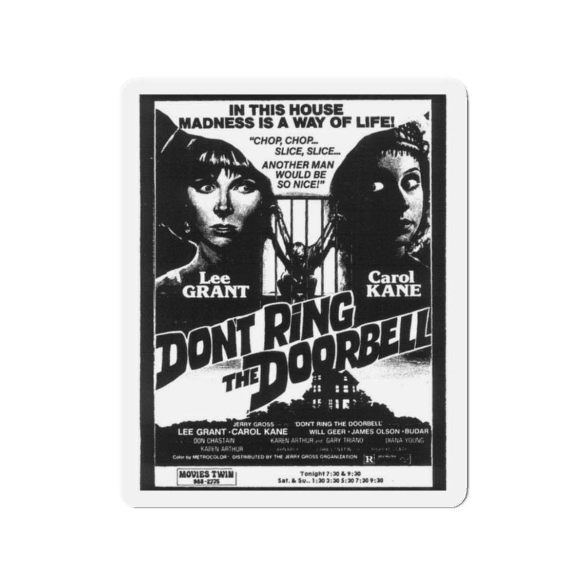 DON'T RING THE DOORBELL (THE MAFU CAGE) 1978 Movie Poster - Die-Cut Magnet-2" x 2"-The Sticker Space