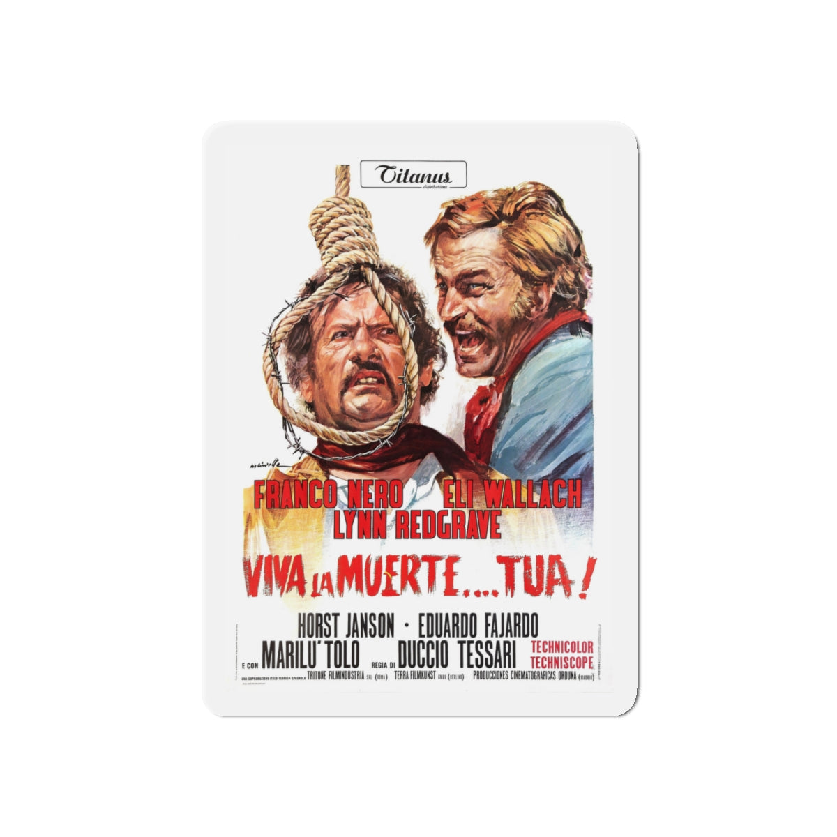 DON'T TURN THE OTHER CHEEK 1971 Movie Poster - Die-Cut Magnet-5" x 5"-The Sticker Space