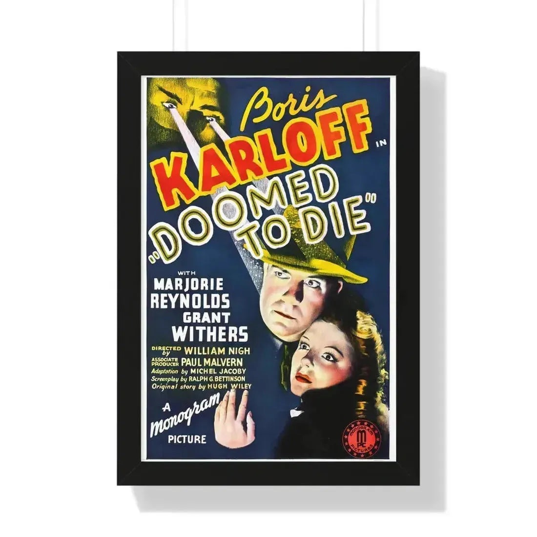 DOOMED TO DIE 1980 - Framed Movie Poster 16″ x 24″ Black - The Sticker Space