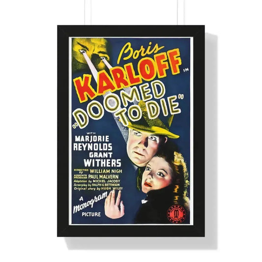 DOOMED TO DIE 1980 - Framed Movie Poster 16″ x 24″ Black - The Sticker Space