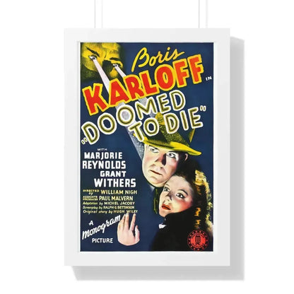 DOOMED TO DIE 1980 - Framed Movie Poster 16″ x 24″ White - The Sticker Space