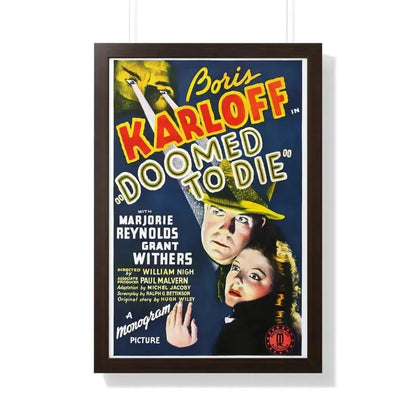 DOOMED TO DIE 1980 - Framed Movie Poster 20" x 30" Walnut - The Sticker Space